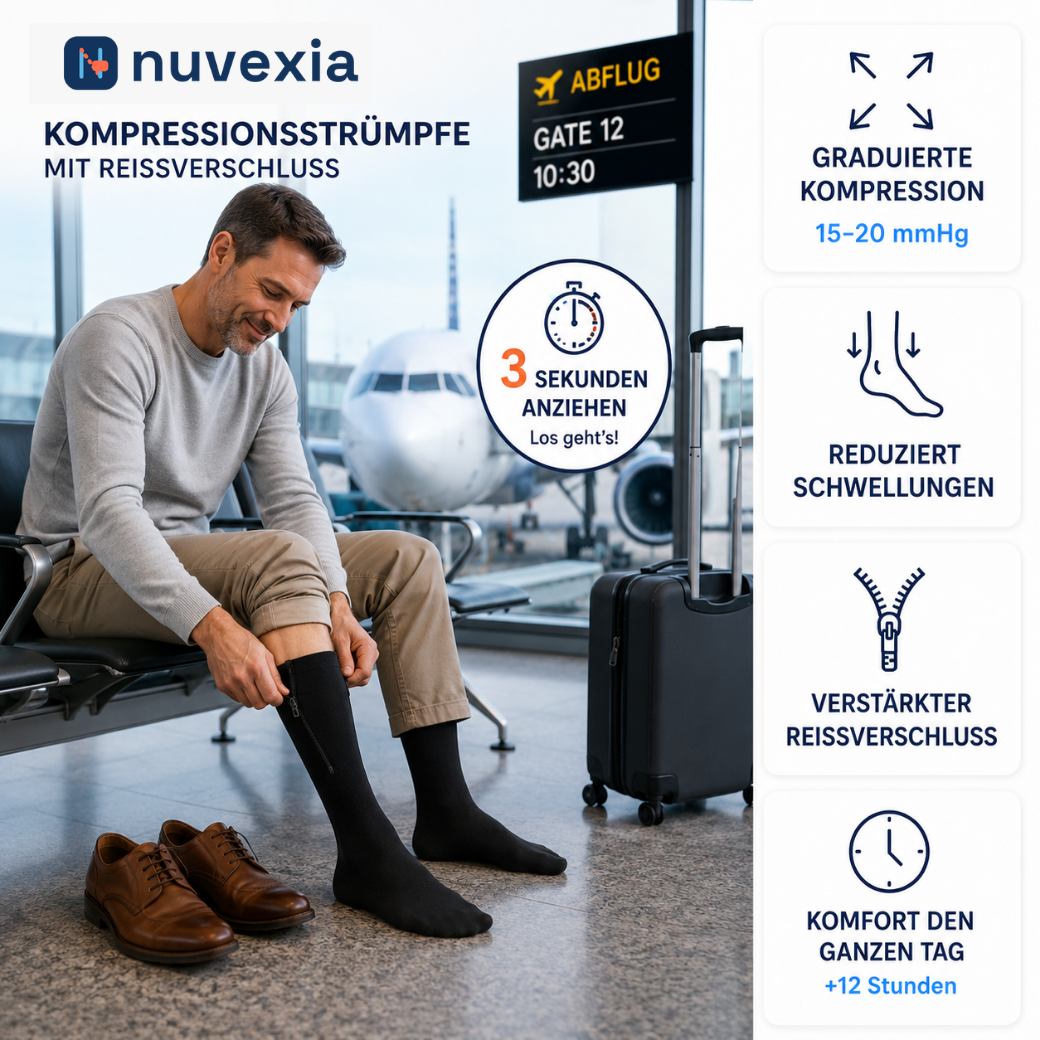 Nuvexia Kompressionsstrümpfe mit Reißverschluss